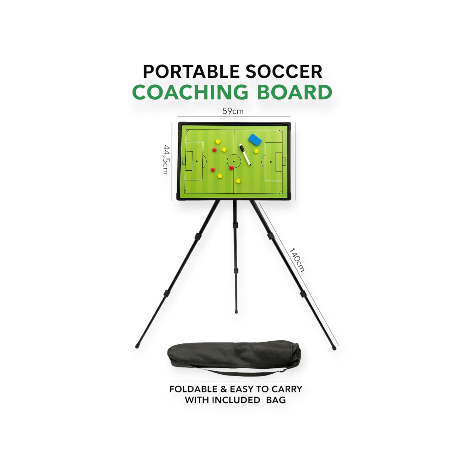 Tripod Soccer Coaching Board 59x44.5cm