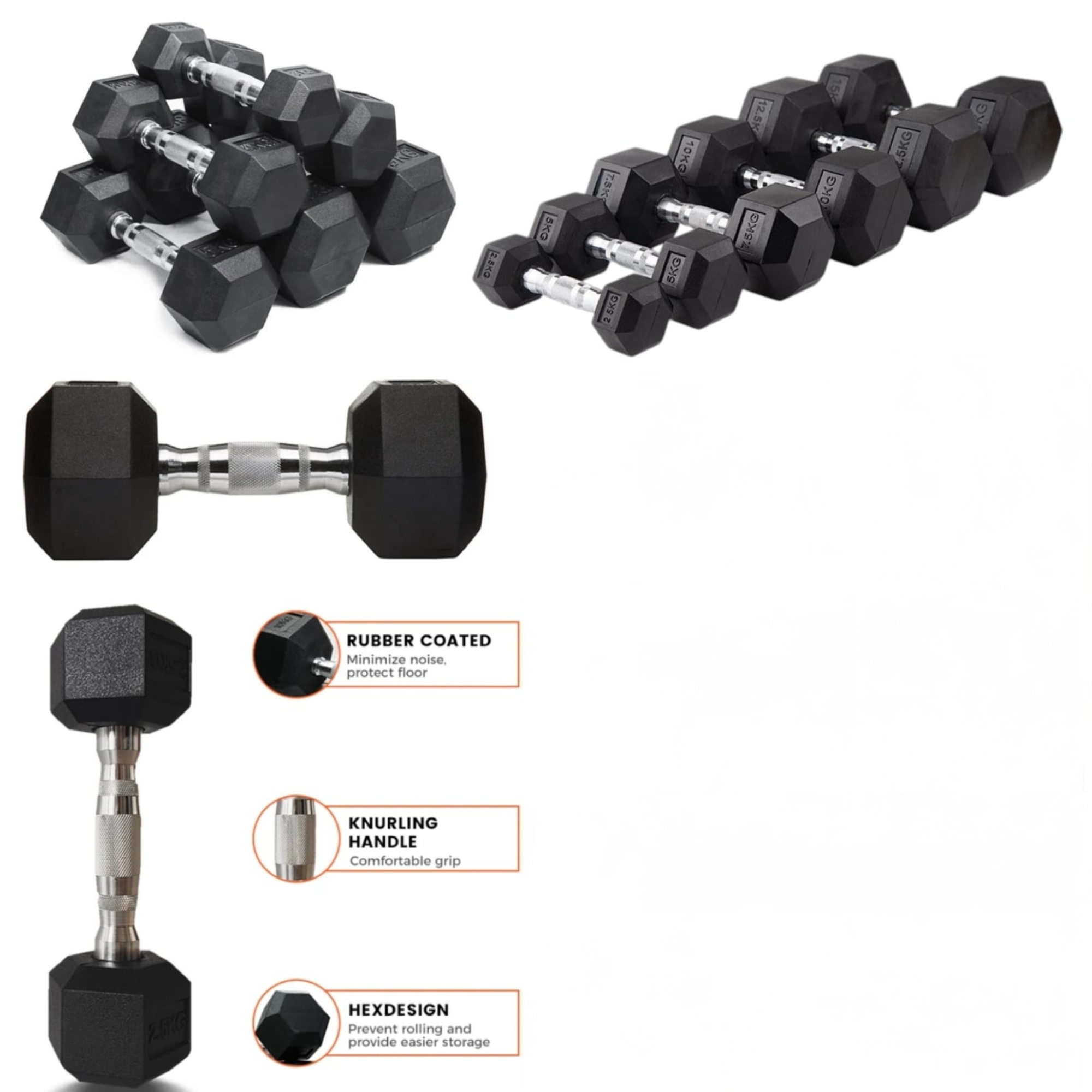 Hex Dumbbell Set